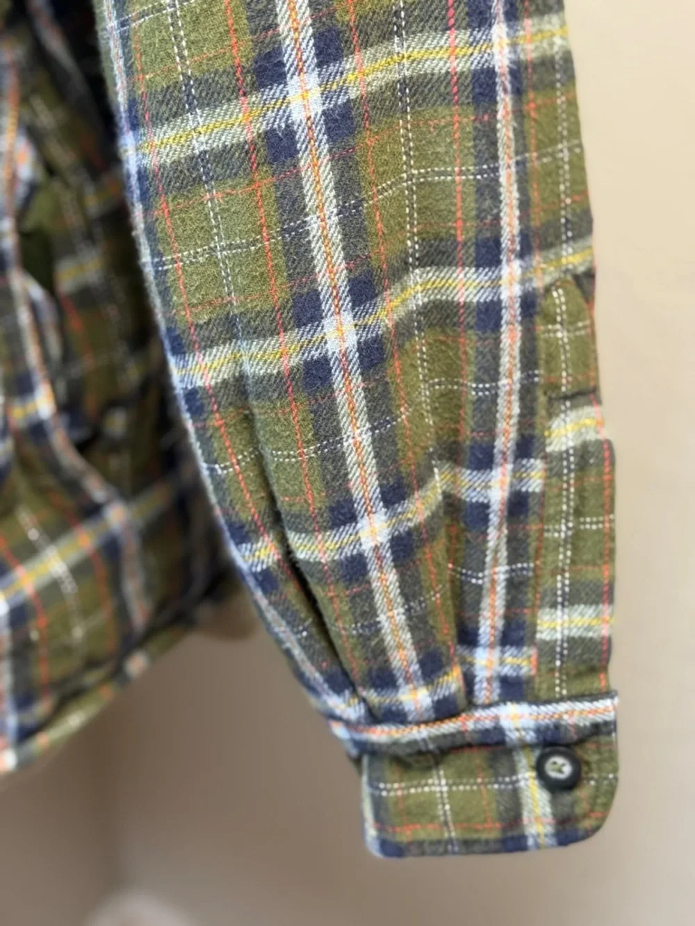 Levi’s Sherpa Lined Flannel Jacket XL Green Plaid Workwear Y2K Vintage Style - Picture 3 of 9